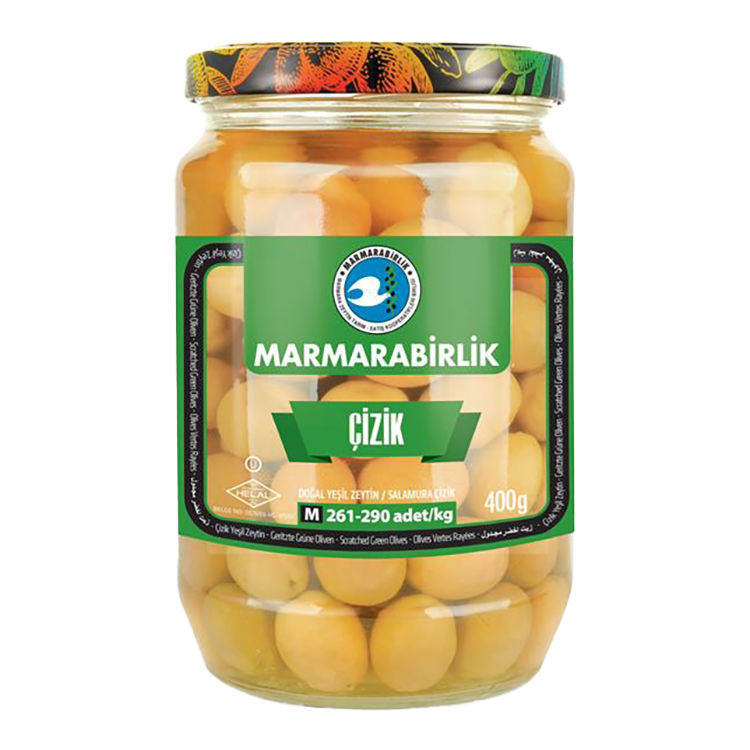 Marmarabirlik Çizik Yeşil Zeytin - Çizik Yeşil Zeytin (M) 400 gram