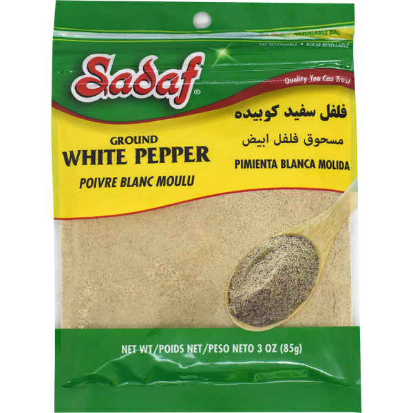 Sadaf Öğütülmüş Beyaz Biber - Öğütülmüş Beyaz Biber 3 oz