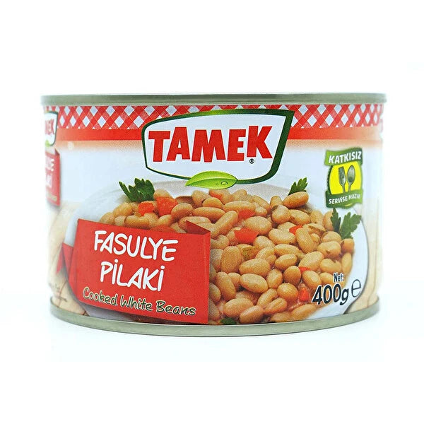 Tamek Pişmiş Beyaz Fasulye - Fasulye Pilaki Konservesi 400 gram
