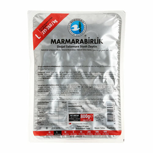 Marmarabirlik Doğal Siyah Zeytin - Dogal Siyah Zeytin (L) 800 gram