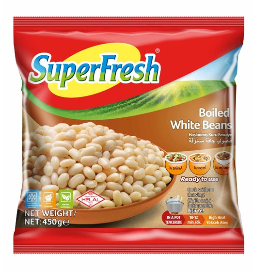 Superfresh Haşlanmış Beyaz Fasulye - Beyaz Fasulye 450 gram