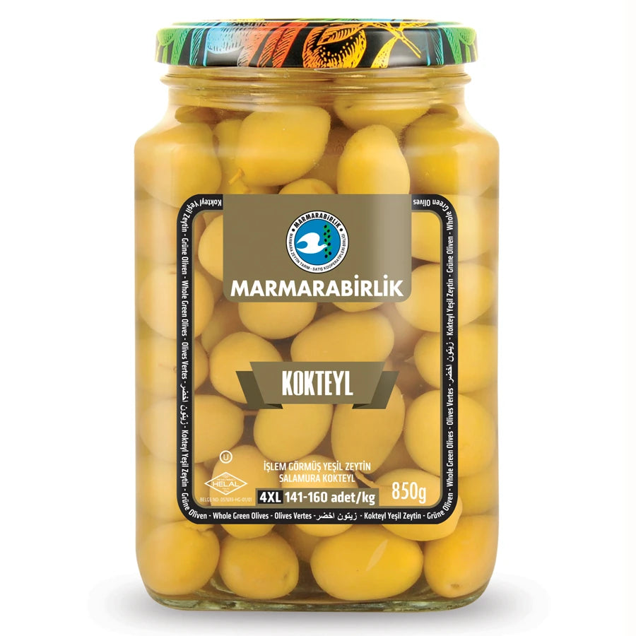 Marmarabirlik Kokteyl Yeşil Zeytin - Kuru Kokteyl Yeşil Zeytin (4XL) 850 gr