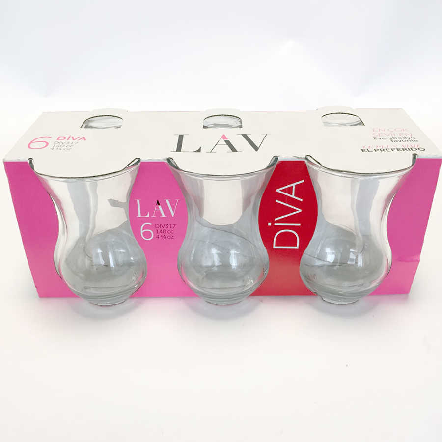 Lav Diva Çay Bardağı - Çay Bardağı 6 Parça