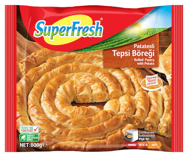 Patatesli Superfresh Rulo Börek - Patatesli Tepsi Böreği 800 gram