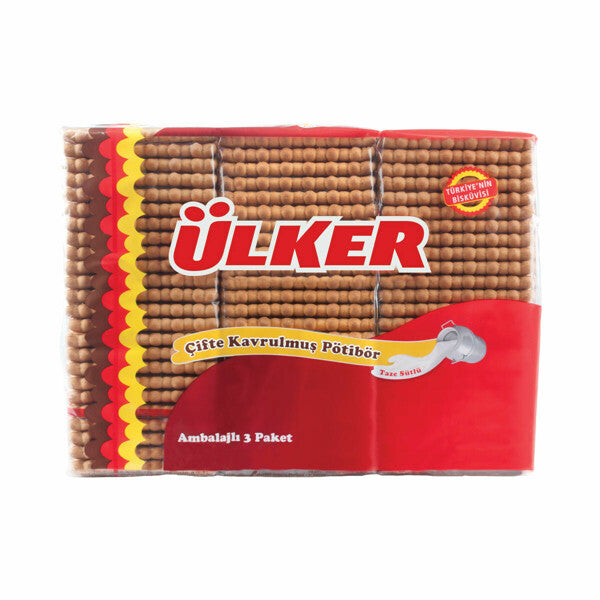 Ülker Çift Kavrulmuş Çay Bisküvisi - Potibor Bisküvi Çifte Kavrulmus 150 gram x 3 Adet