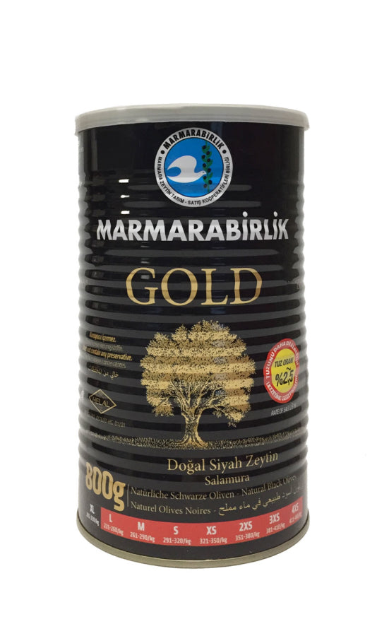 Marmarabirlik Gold Naturel Siyah Zeytin - (XL) 800 gram