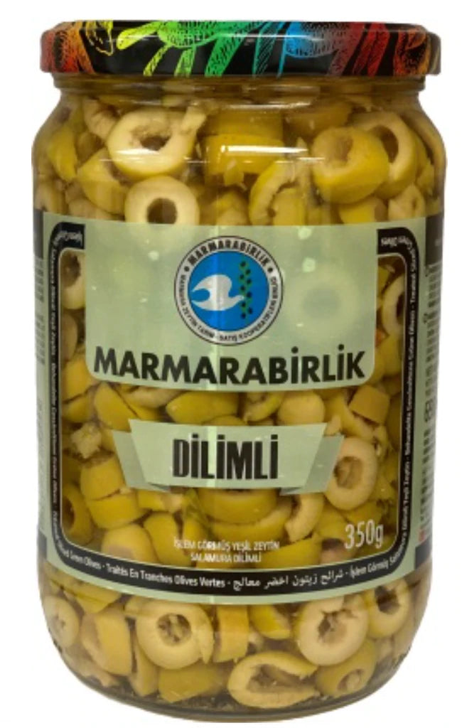 Marmarabirlik İşleme Dilimli Yeşil Zeytin - Dogranmış Yeşil Zeytin 690 gram