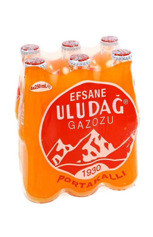 Uludağ Portakal Aromalı Gazoz - Portakal Aromalı Gazoz 250 ml x 6 Adet