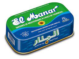 El Manar Mediterranean Sardines in Sunflower Oil - Aycicek Yaginda Sardunya 125 gram