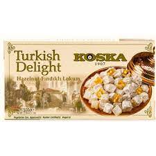 Koska Turkish Delight Hazelnut Flavored  - Findik Aromali Lokum 500 gram