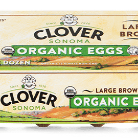 Clover Sonoma Large Brown Organic Eggs 12 Pieces