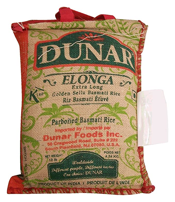Dunar Parboiled Basmati Rice - Basmati Pirinci 4.54 kg