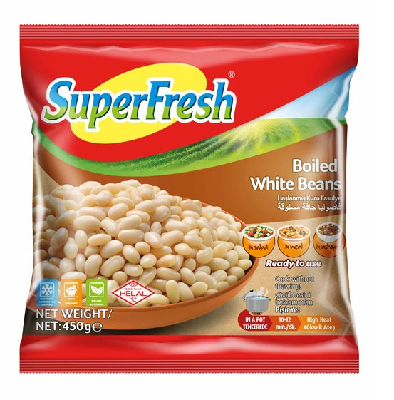Superfresh Boiled White Beans - Beyaz Fasulye 450 gram