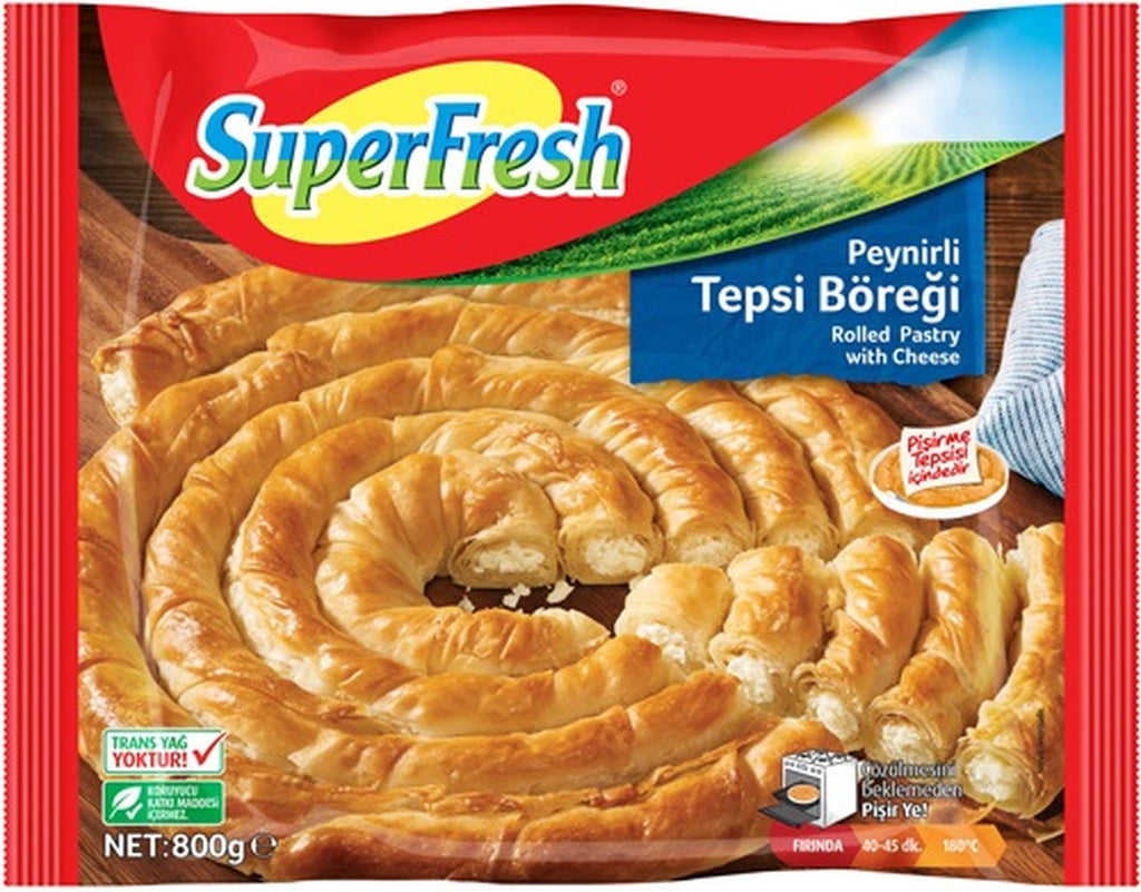 Superfresh Rolled Pastry with Cheese - Peynirli Tepsi Boregi 800 gram