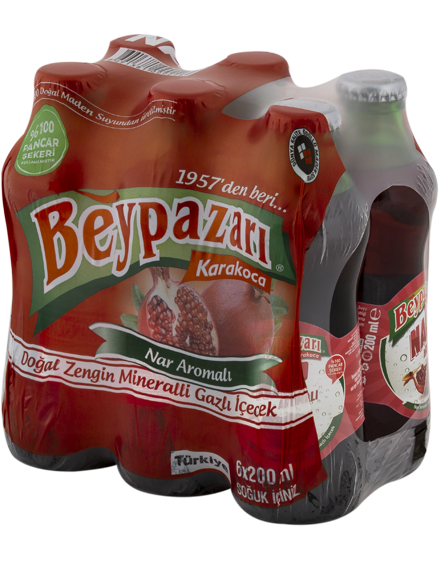 Beypazari Pomegranate Mineral Water - Nar Maden Suyu 200 ml x 6 Pieces