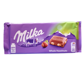 Milka Hazelnut Whole Chocolate - Butun Findikli Cikolata 100 gram