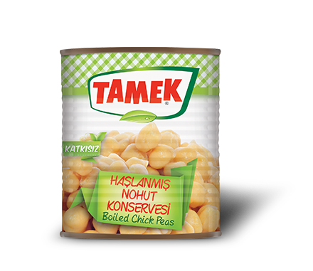 Tamek Boiled Chick Peas - Haslanmis Nohut Konservesi 800g