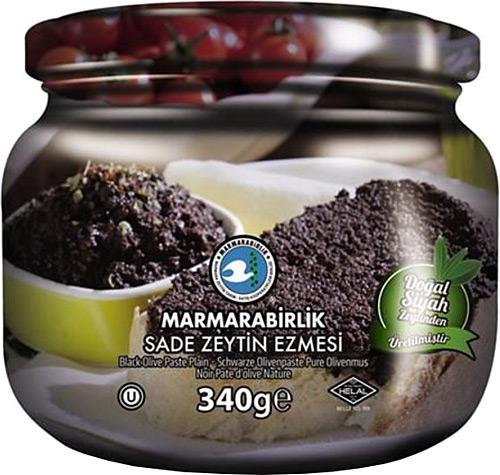 Marmarabirlik Black Olive Paste Plain - Zeytin Ezmesi Sade 340 gram