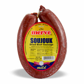 Merve Mild Beef Soujouk (Halal) - Acisiz Sucuk (Helal) 454 gram